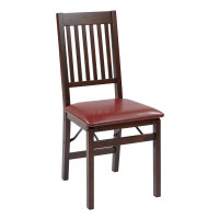 OSP Home Furnishings HA424-RD Hacienda Mission Back Folding Chair 2-Pack in Red